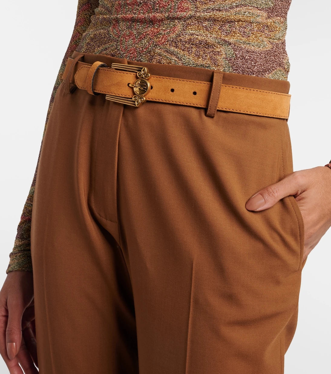 Etro - Pegaso suede belt