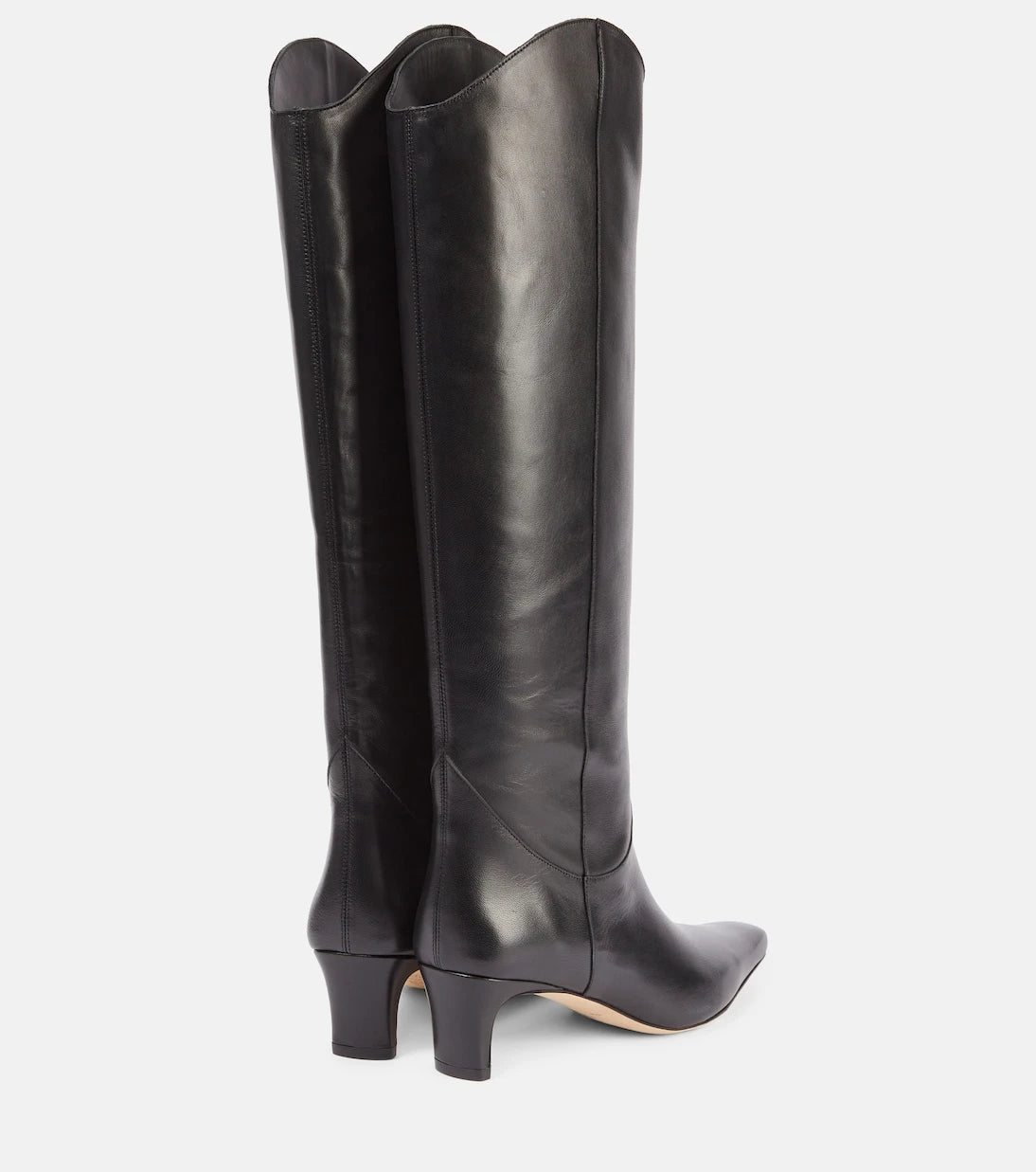 Staud - Western Wally 55 leather cowboy boots