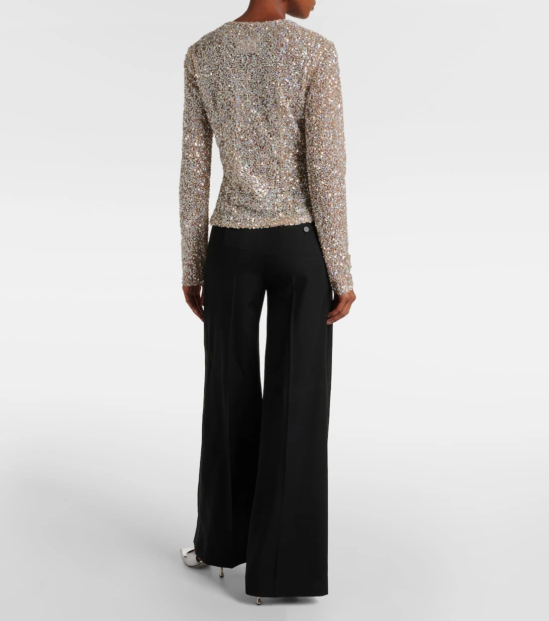 Costarellos - Noa sequined cutout top