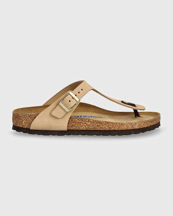Джапанки от набук Birkenstock Gizeh SFB