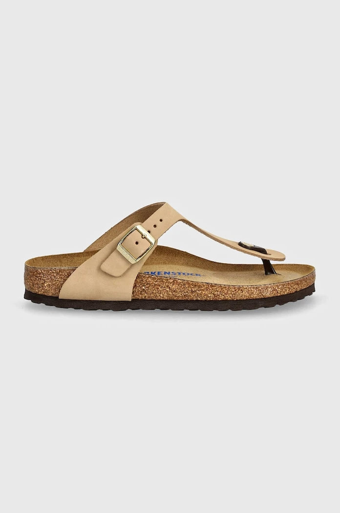 Джапанки от набук Birkenstock Gizeh SFB