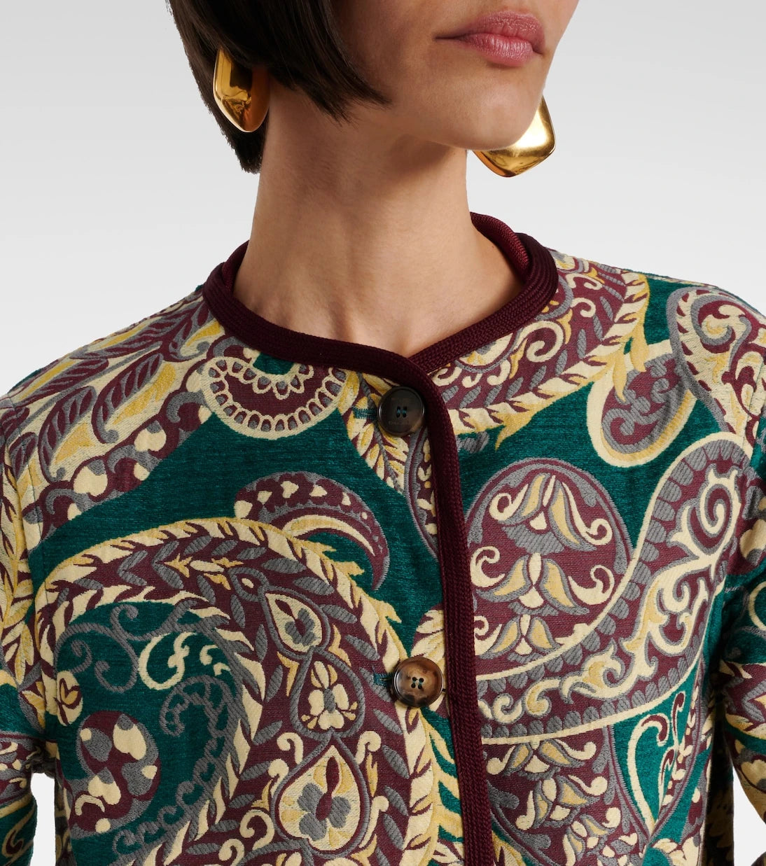 Etro - Reversible jacquard coat