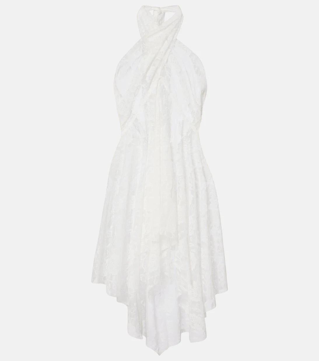 Norma Kamali - Halterneck lace minidress