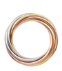 Cartier White, Yellow and Rose Gold Trinity Ring