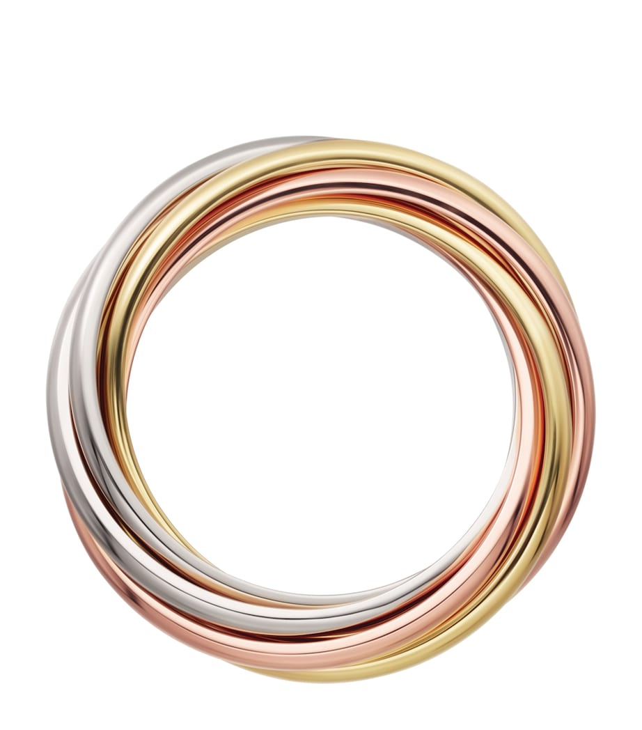 Cartier White, Yellow and Rose Gold Trinity Ring