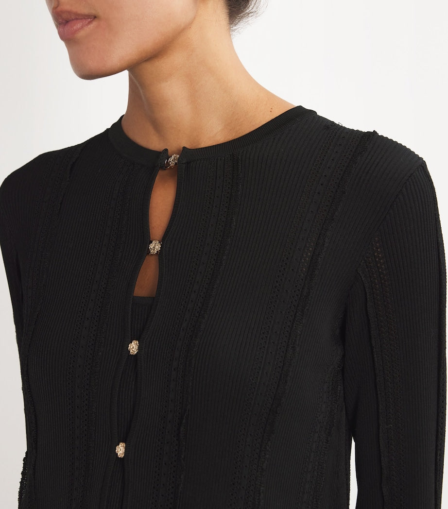 Maje Black Madeline 2-in-1 Tank Top and Cardigan