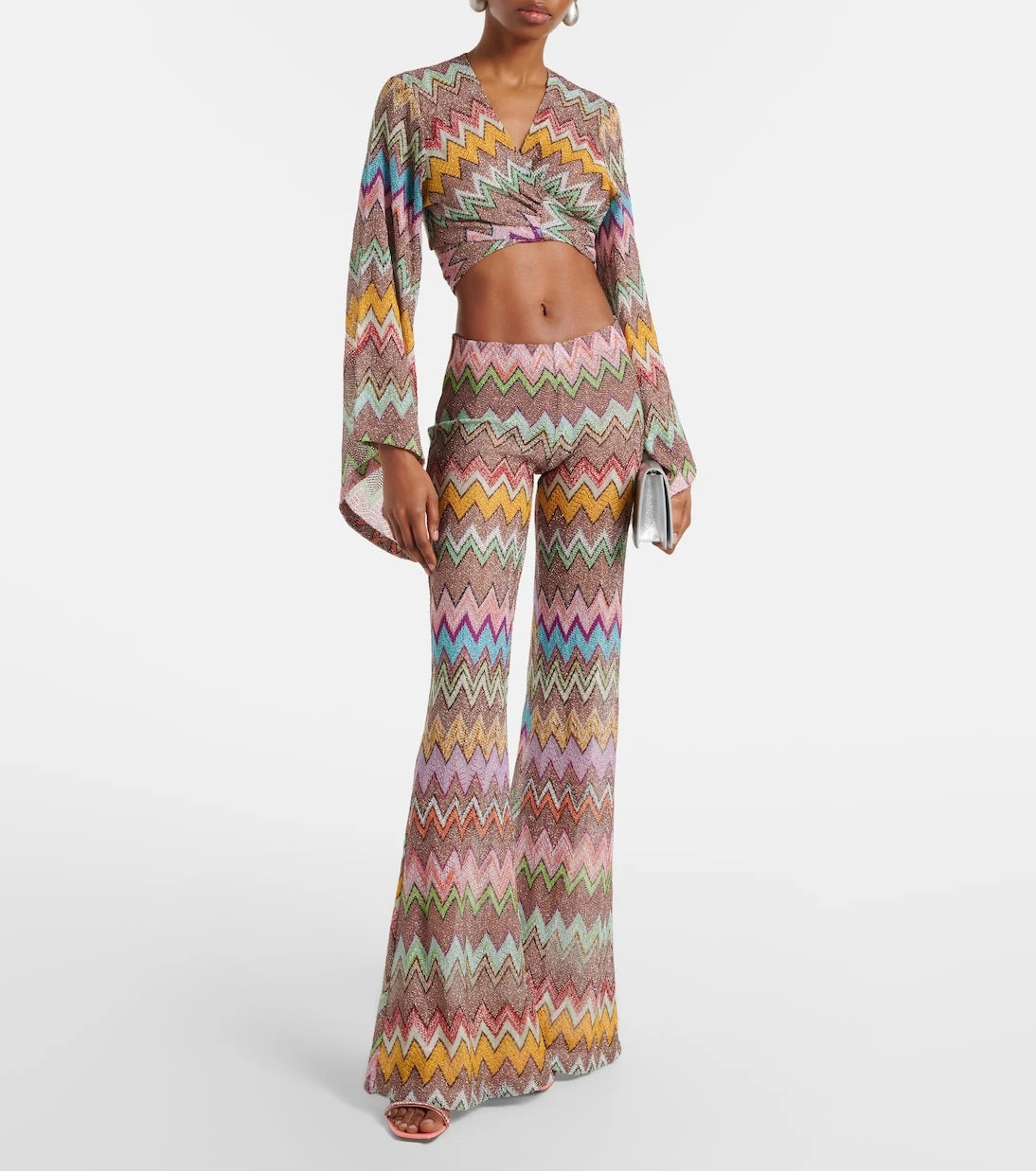 Missoni - Zigzag lamé crop top