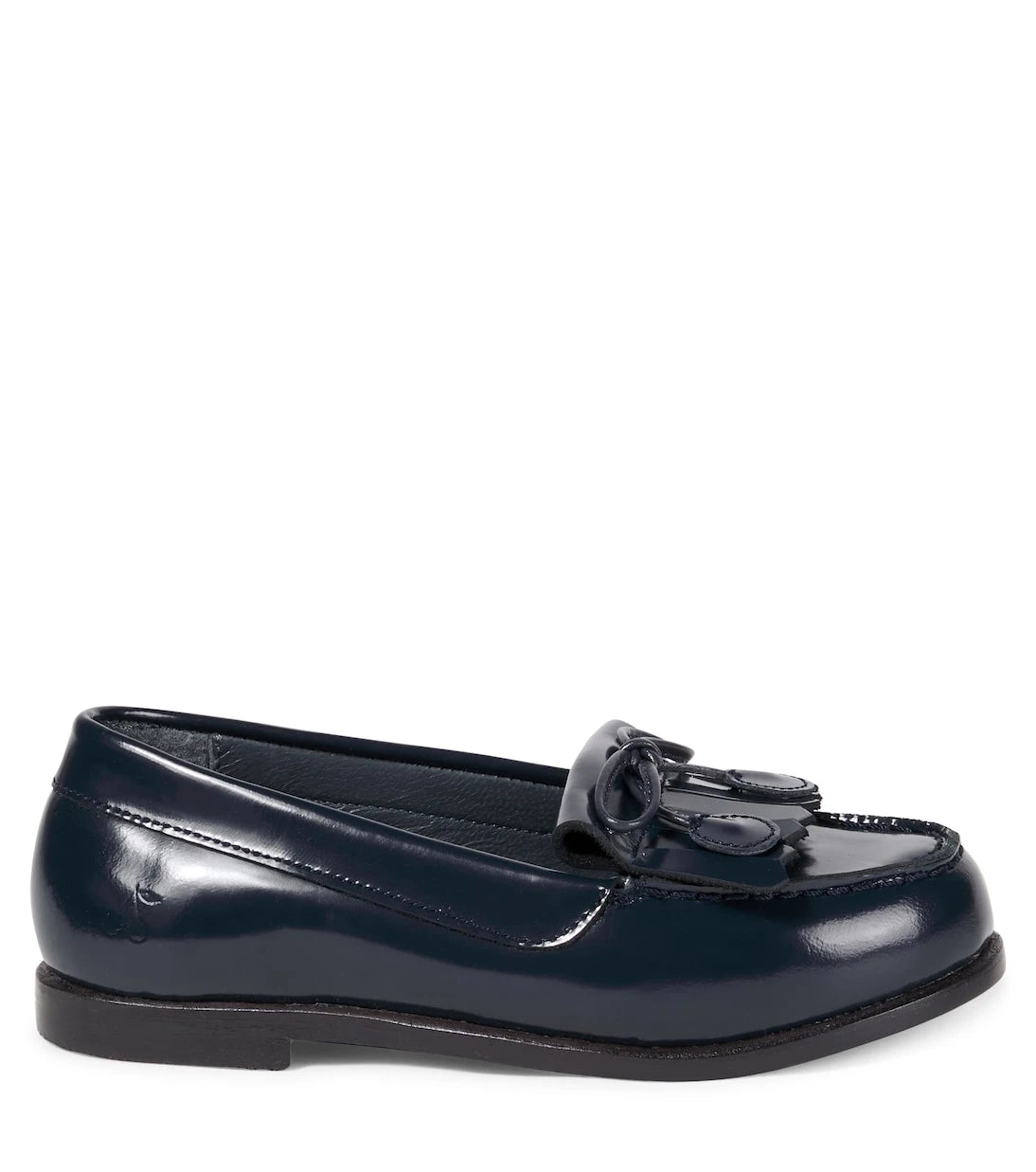Bonpoint - Jazz bow-detail fringed leather loafers