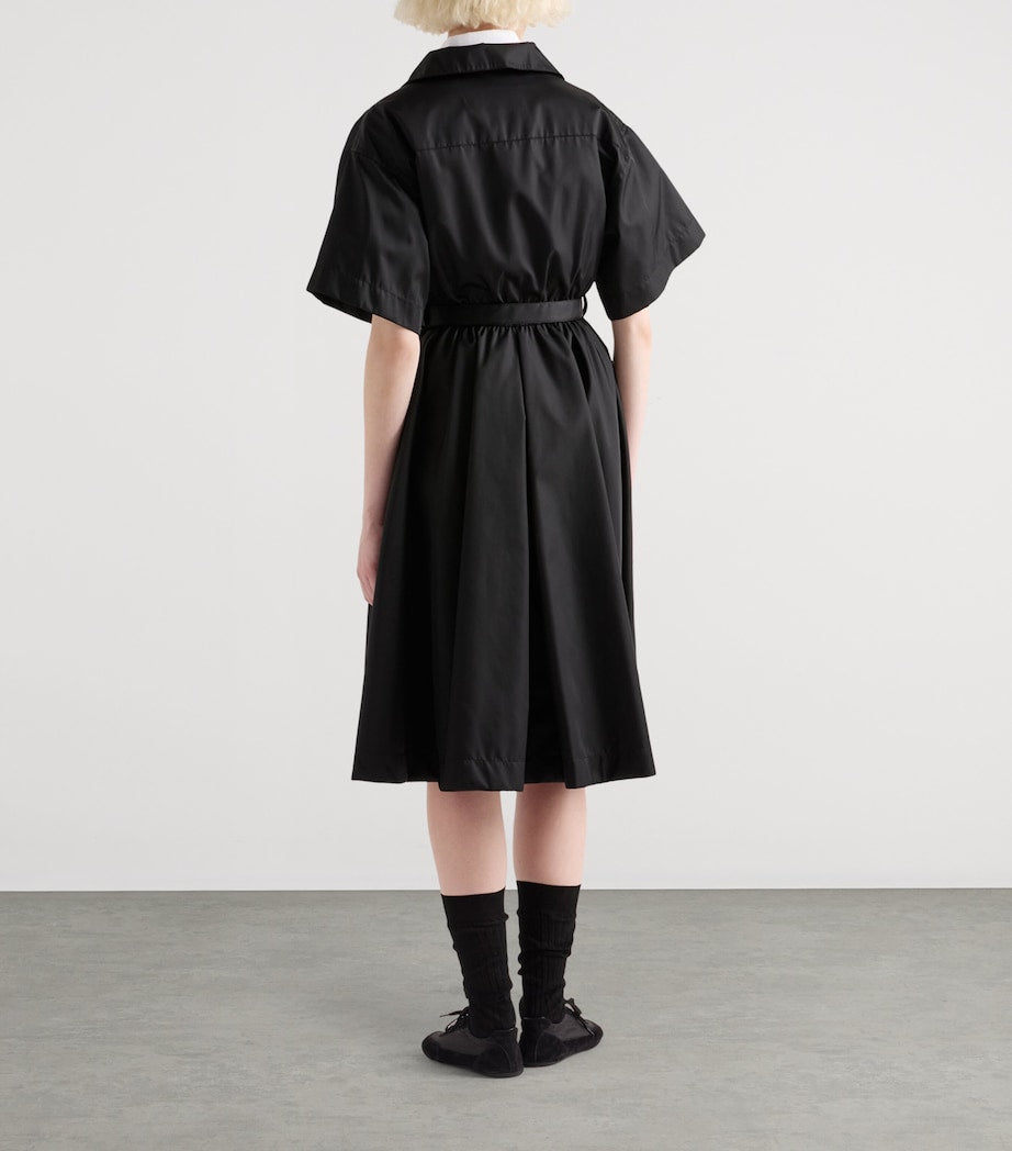 Prada Black Re-Nylon Midi Dress