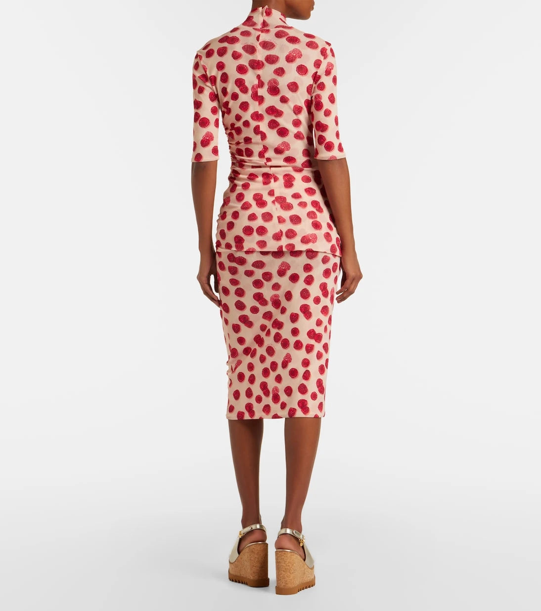 Stella McCartney - Printed mesh midi skirt