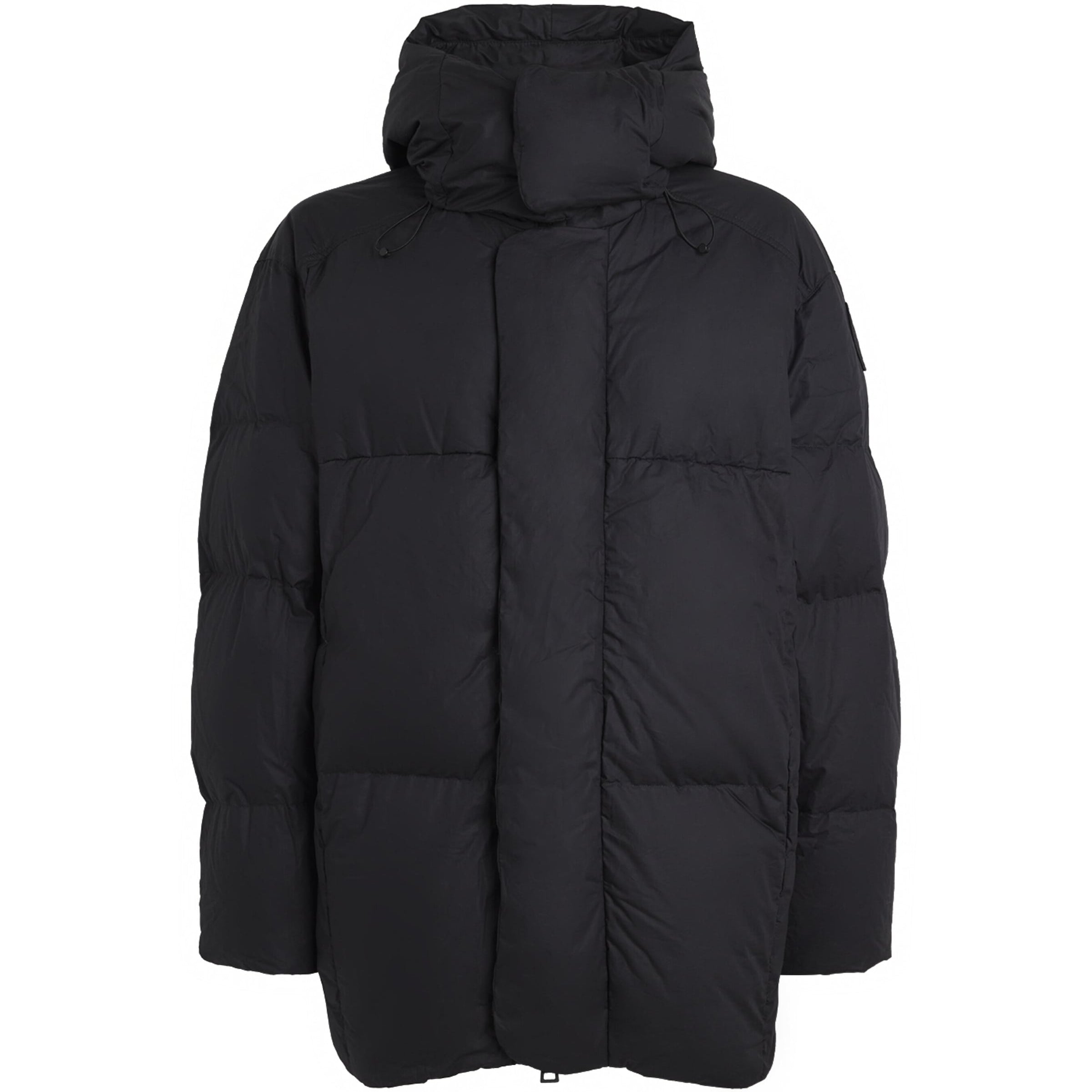 Black Mid-Leg Wilu Duvet Puffer Jacket