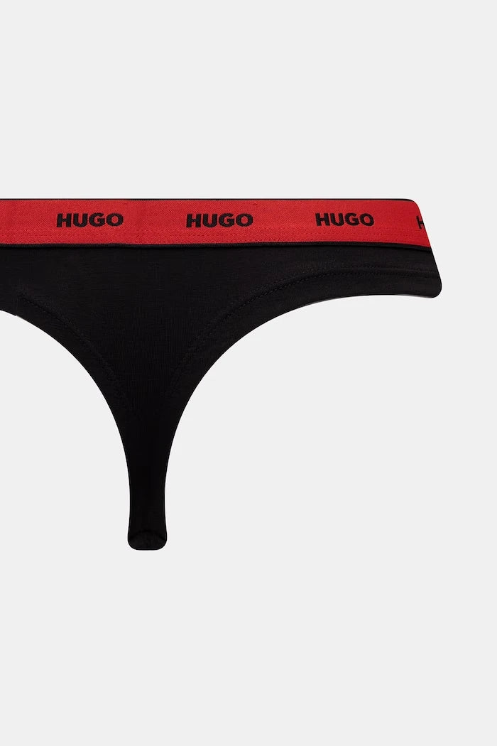 HUGO Kadın Pamuk Elastan Triplet Thong Design 3'lü