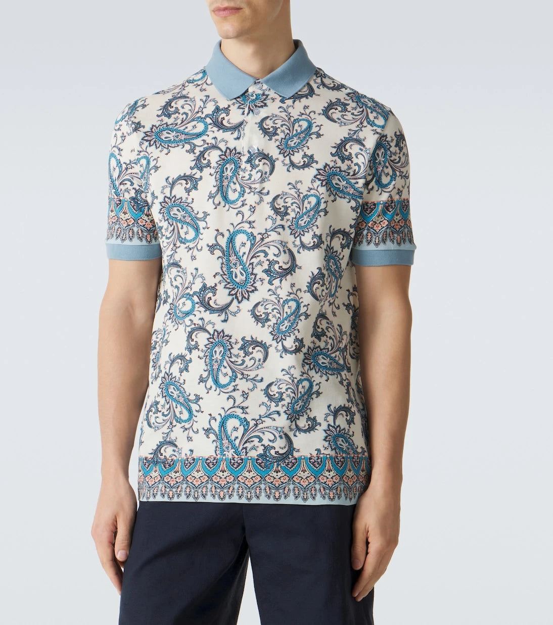 Etro - Paisley cotton piqué polo shirt
