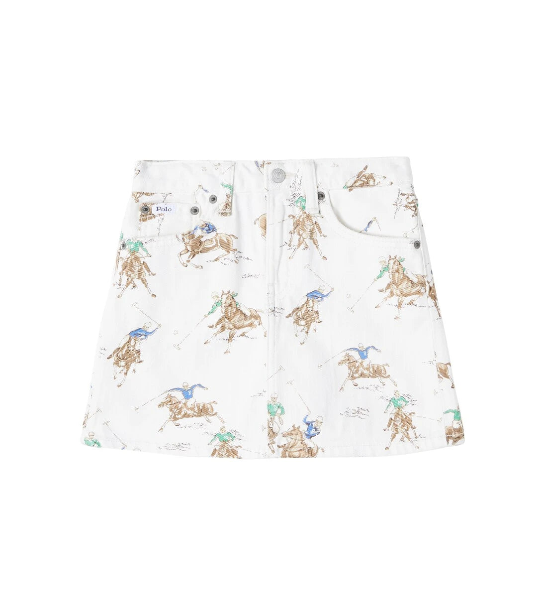 Polo Ralph Lauren Kids - Printed denim skirt