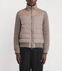 Corneliani Beige Shearling-Trim Padded Jacket