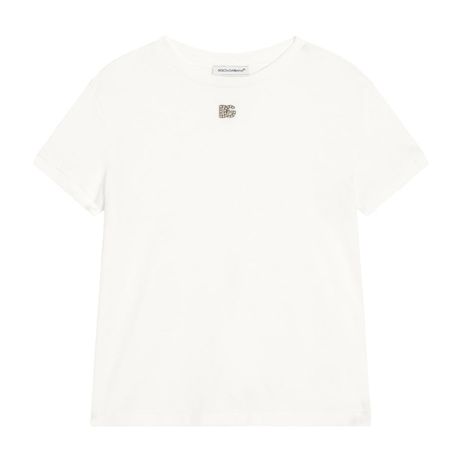 Dolce & Gabbana Kids Cotton Embellished T-Shirt (8-12+ Years)
