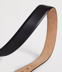 Max Mara Black Leather Belt Suspenders