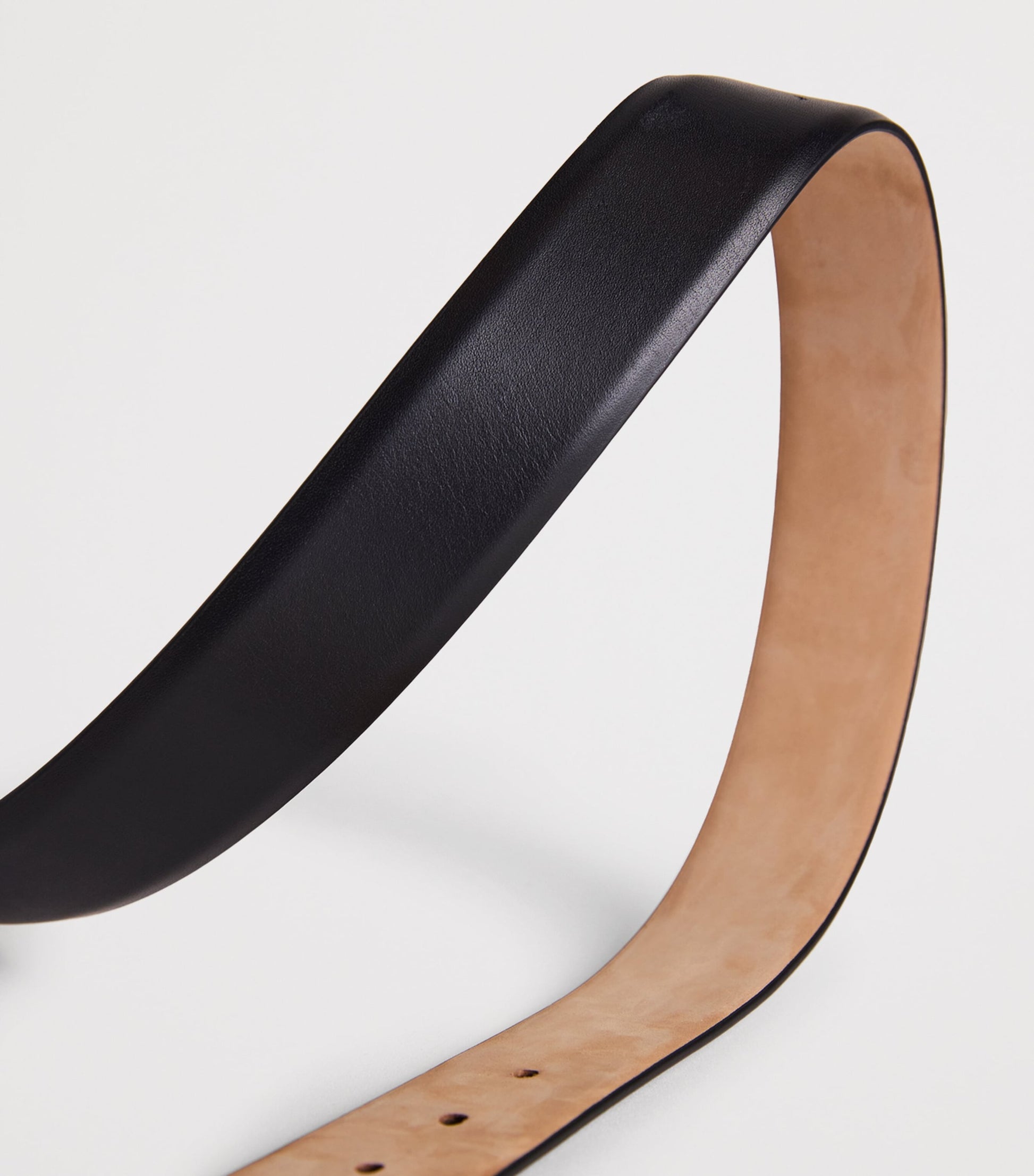 Max Mara Black Leather Belt Suspenders