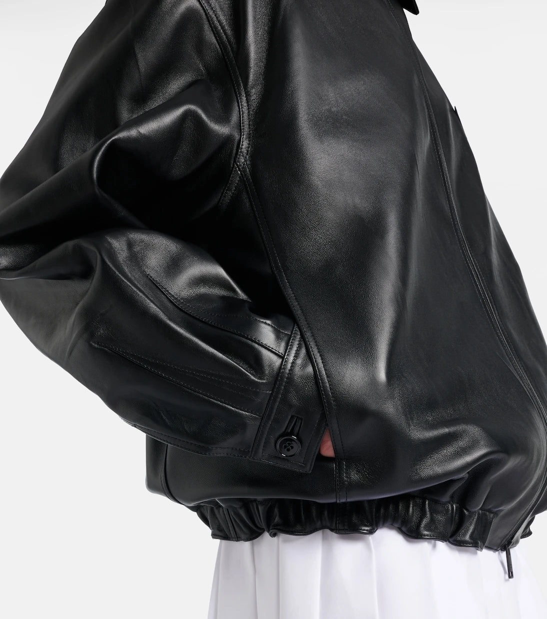 Prada - Leather blouson jacket