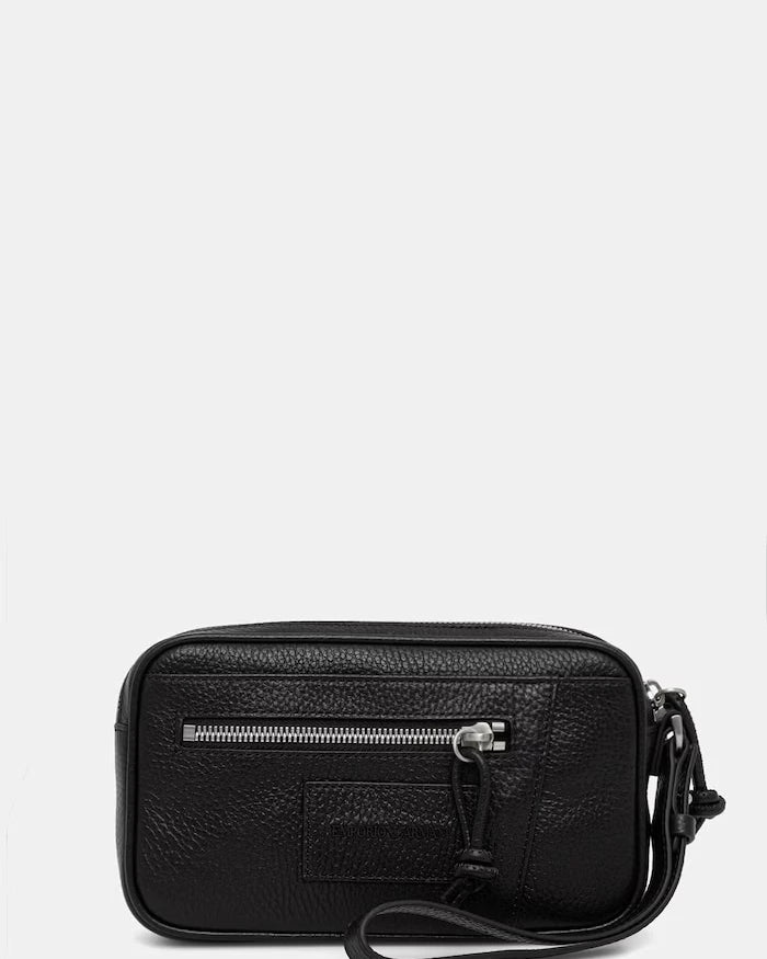 Emporio Armani erkek deri kozmetik çantası