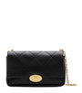Black Leather Quilted EKD Clutch Bag