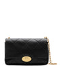 Burberry Black Leather Quilted EKD Clutch Bag