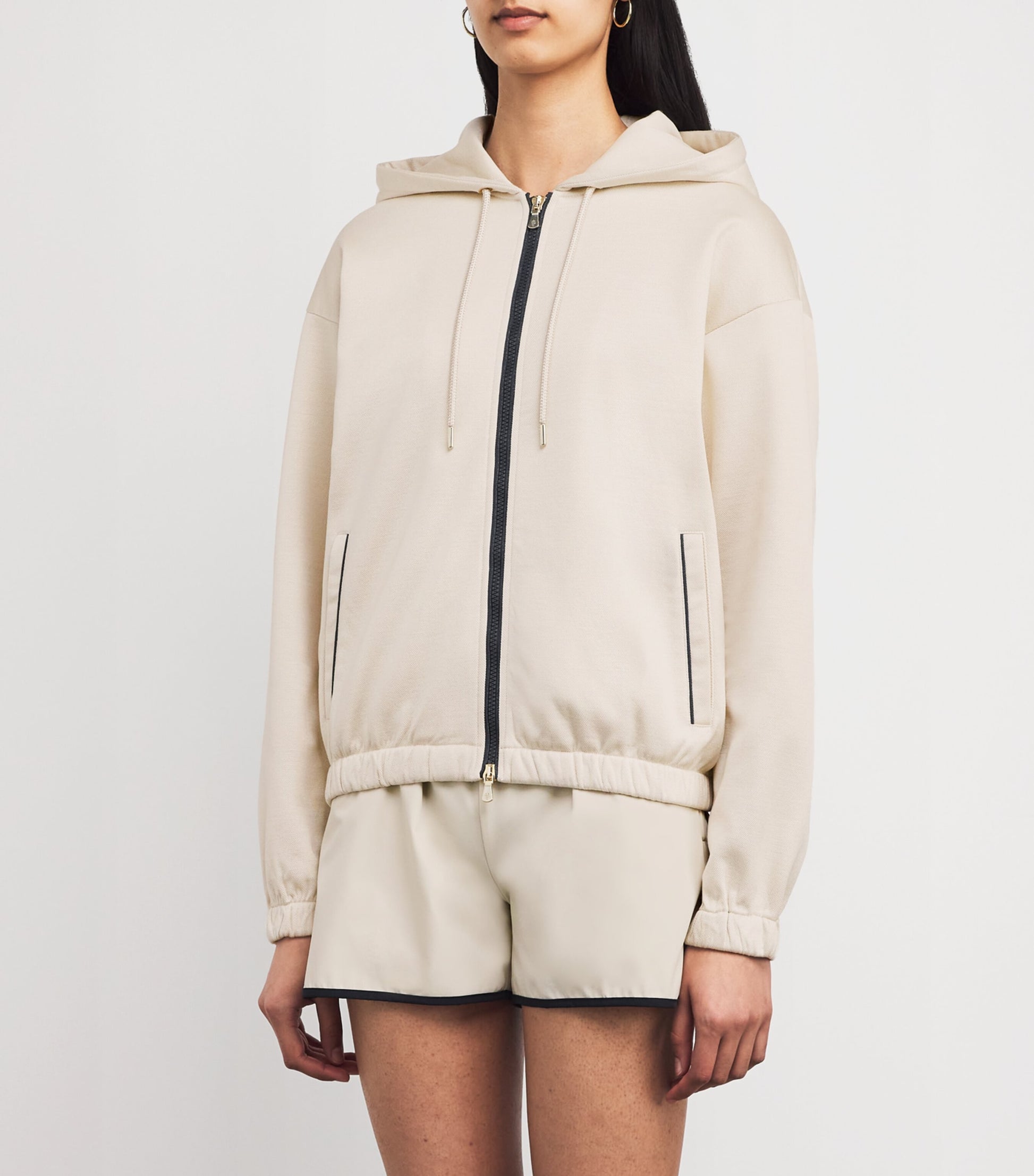 Cotton-Blend Zip-Up Hoodie