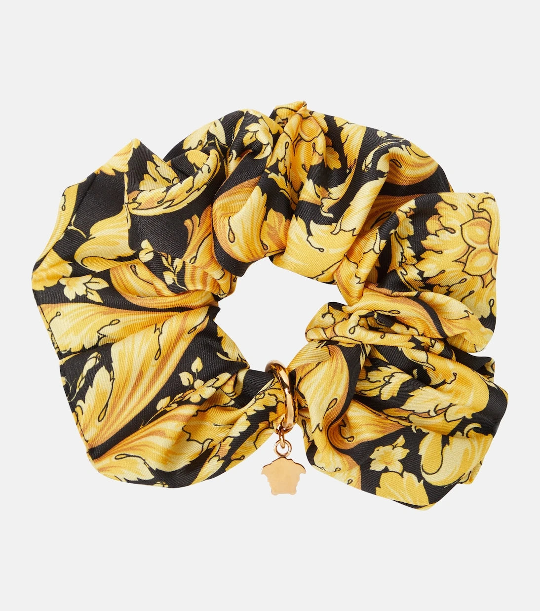Versace - Barocco embellished satin scrunchie