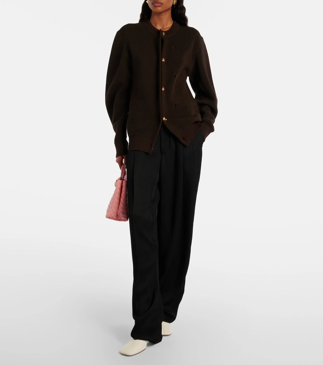 Bottega Veneta - حقيبة أنديامو الصغيرة ذات المقبض العلوي من الجلد