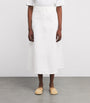 White Cotton Carlas Midi Skirt