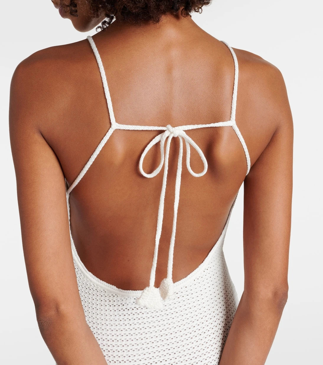 Self-Portrait - Halterneck crochet minidress