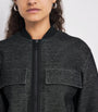 MAX&Co. Grey Cotton-Blend Bomber Jacket