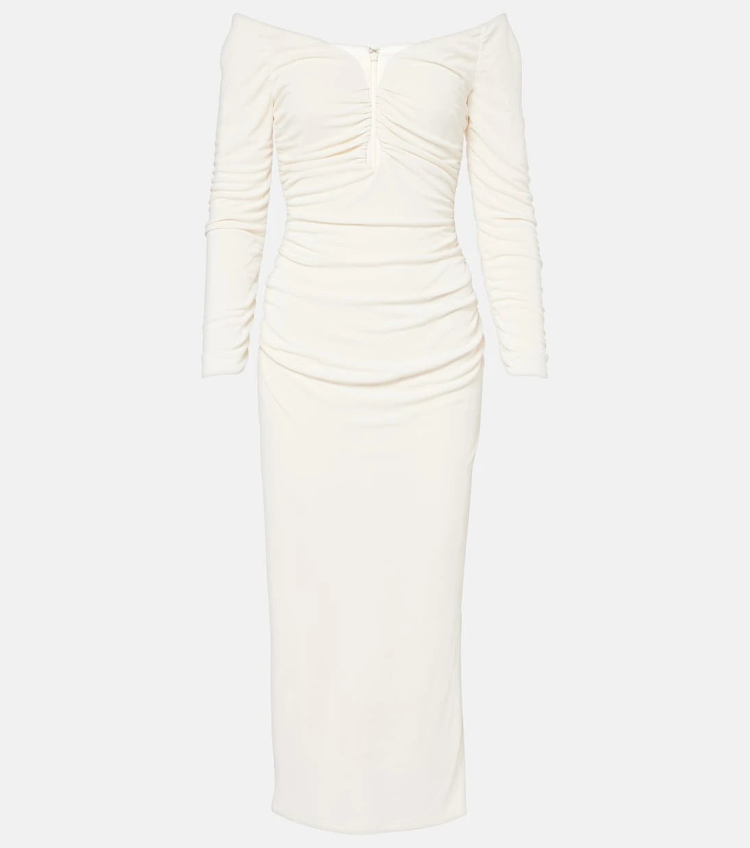 Carolina Herrera - Off-shoulder ruched jersey midi dress