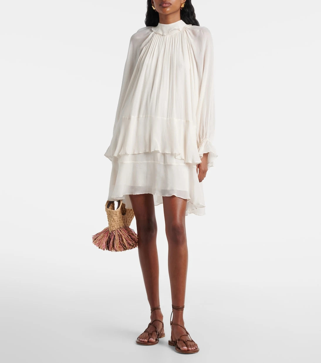 Poupette St Barth - Dina ruffled chiffon minidress