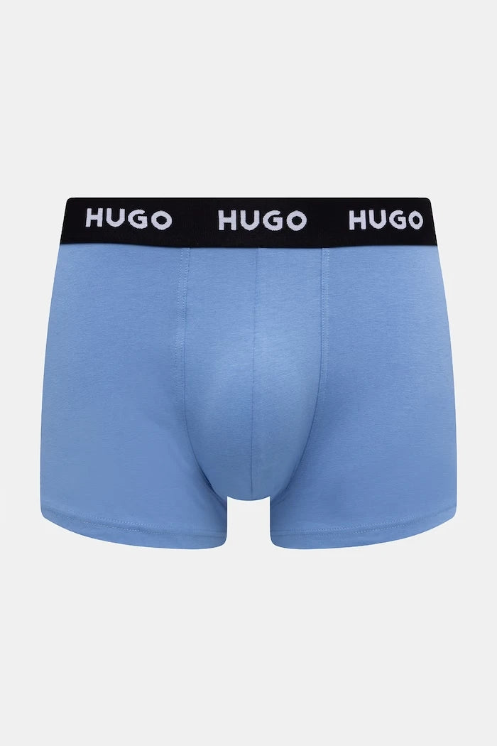 HUGO Erkek Pamuk Elastan Boxer TRUNK TRIPLET PACK 3'lü