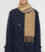 Burberry Beige Cashmere Reversible B Shield Scarf