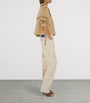 Gabardine Cropped Trench Jacket HONEY