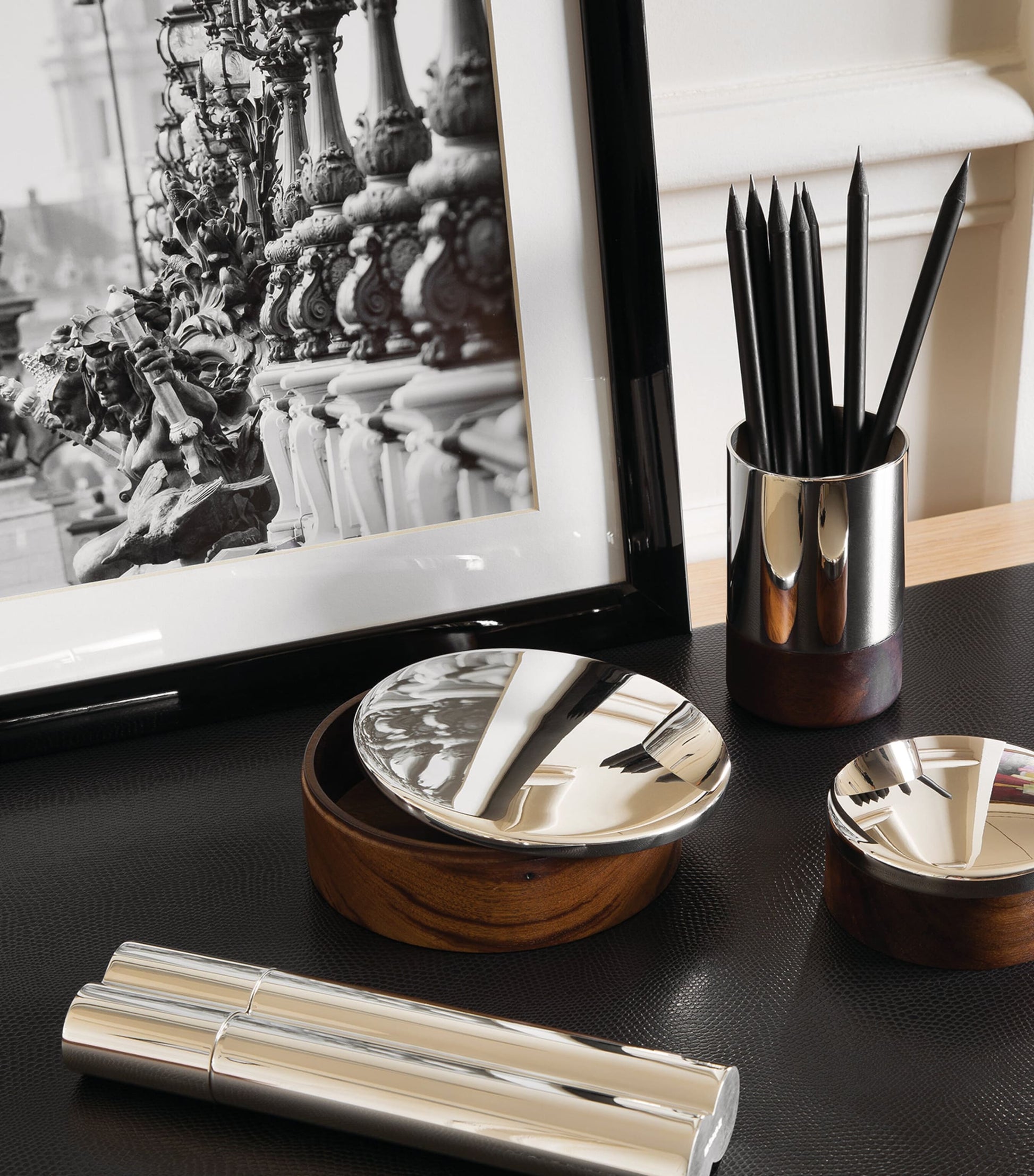 Christofle Small Silver-Plated Wood Uni Box