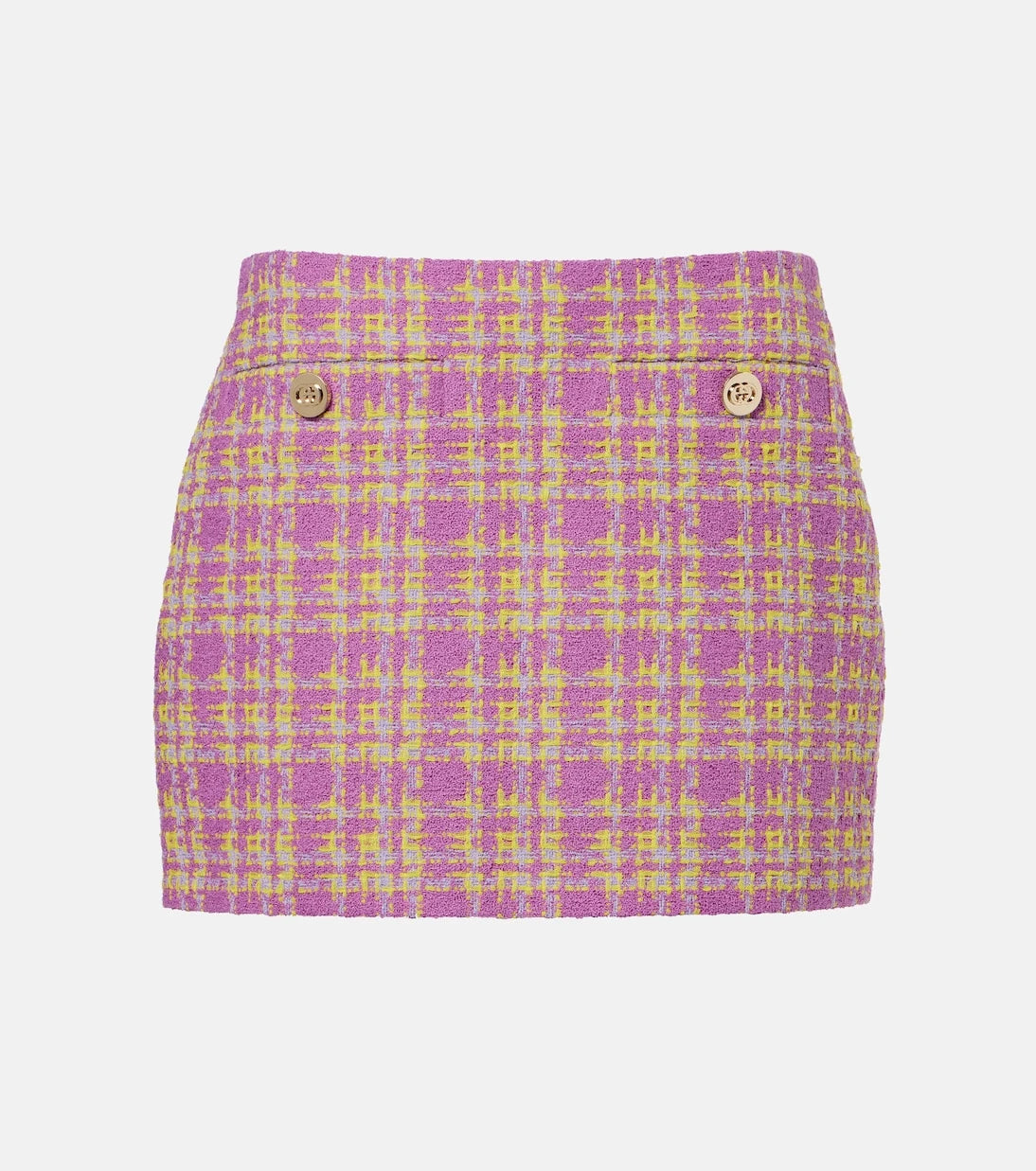 Gucci - Checked cotton-blend tweed miniskirt