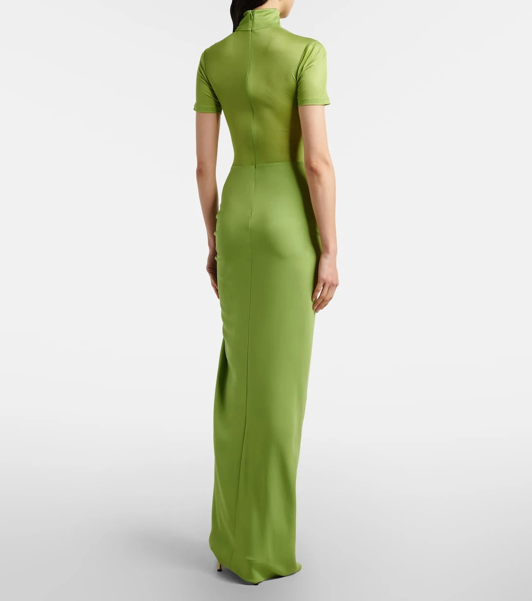 Christopher Esber - Fusion gathered ribbed-knit gown