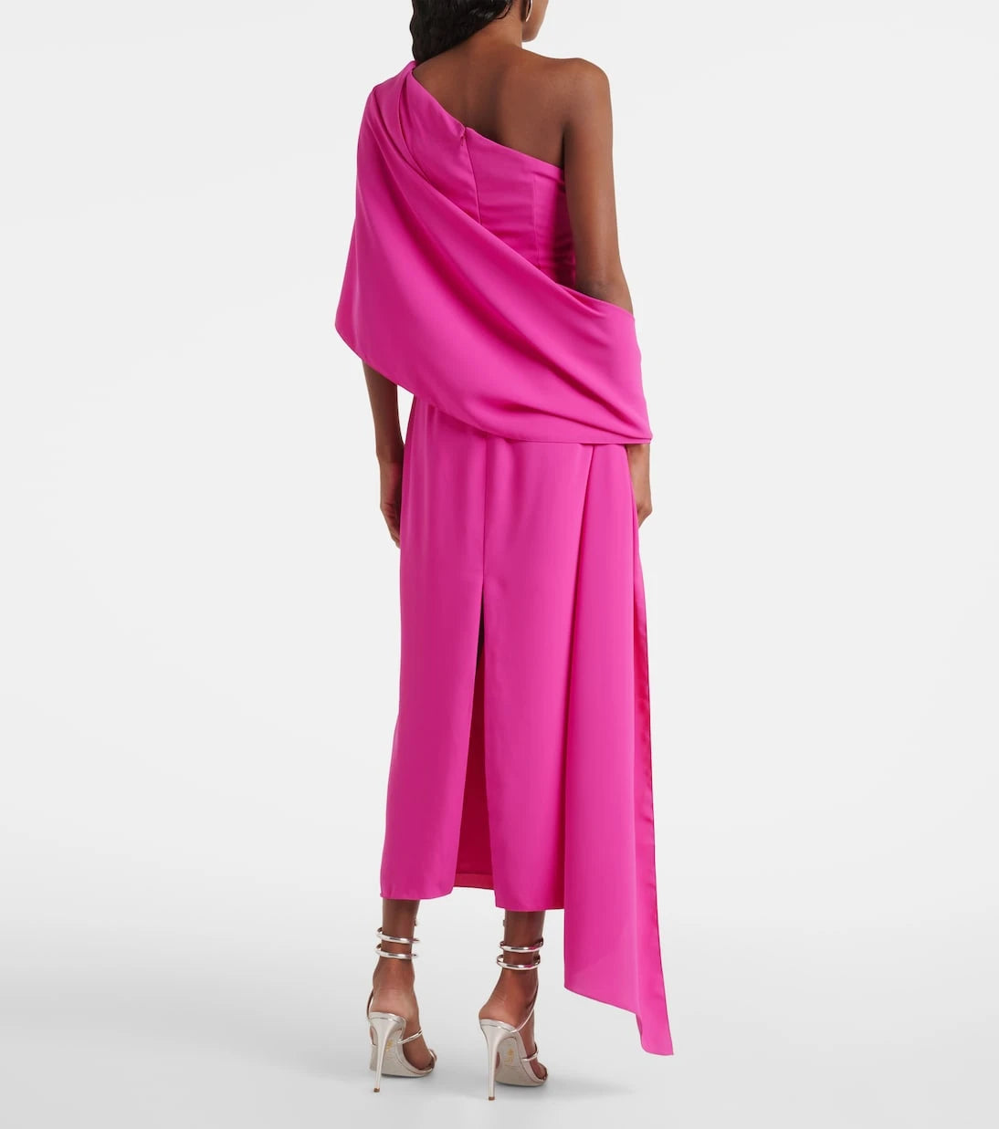 Marmar Halim - Caped silk crêpe cocktail dress