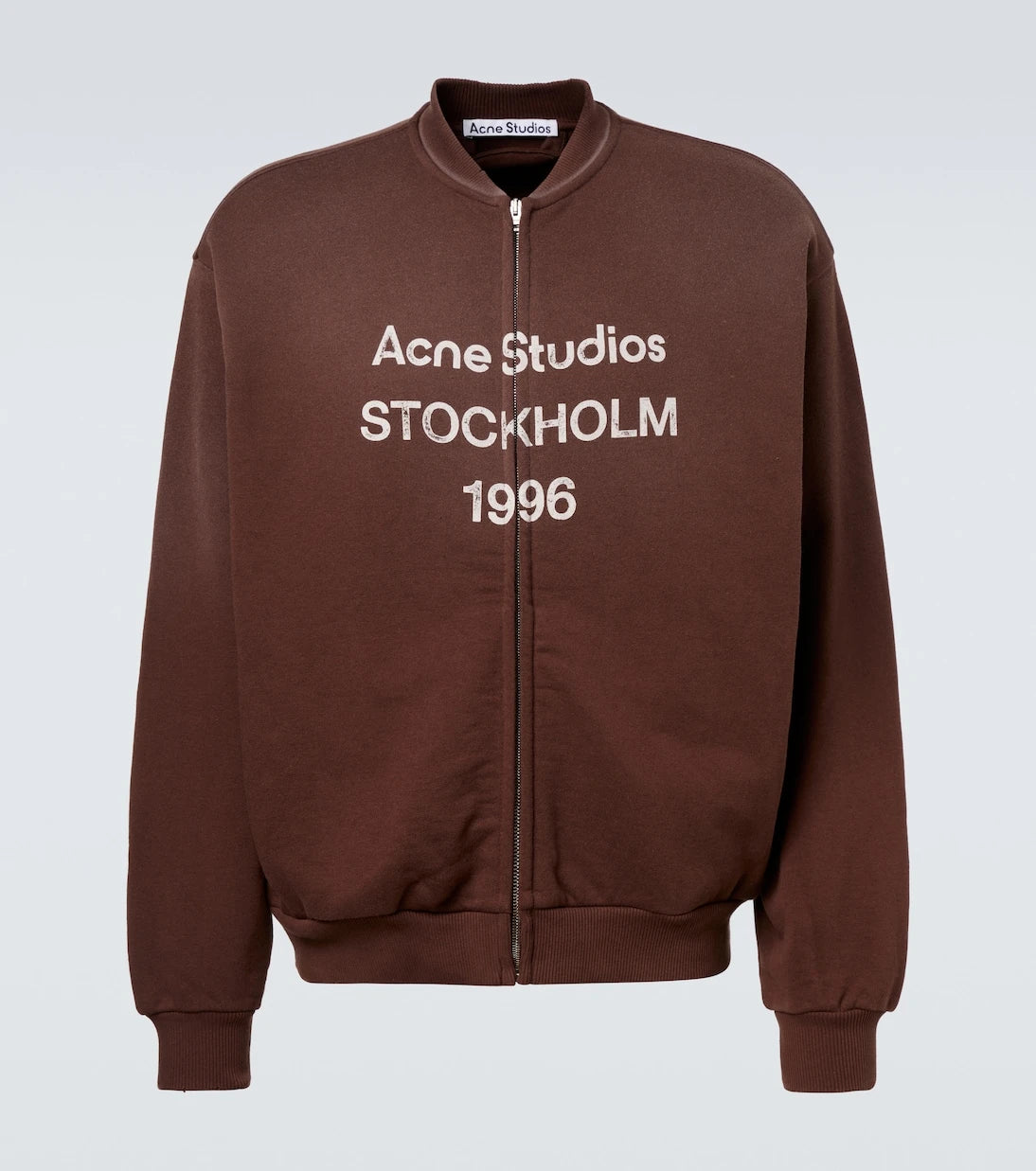 Acne Studios - Logo cotton-blend zip-up sweatshirt