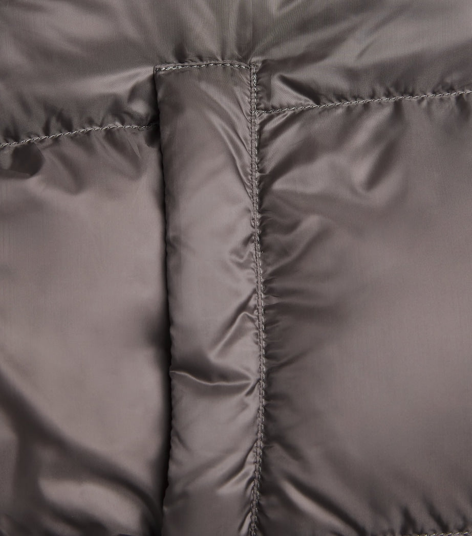 Max Mara Grey Water-Repellent Down Cropped Puffer Jacket