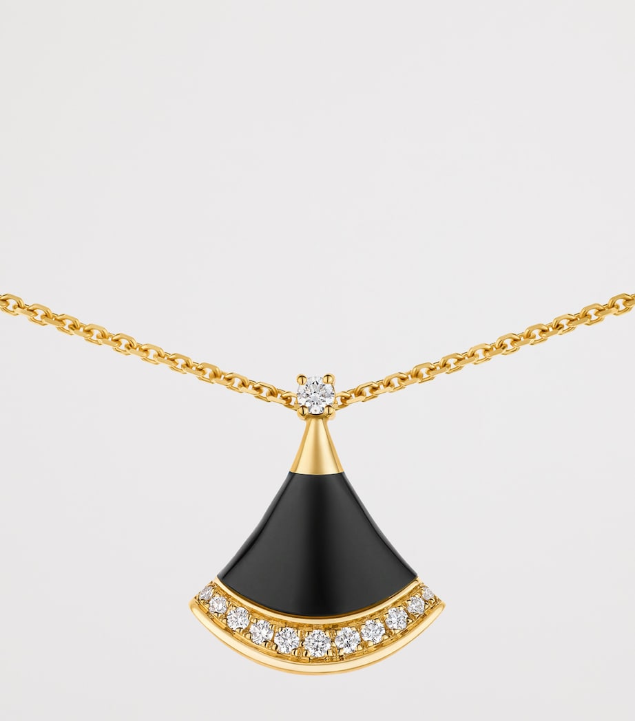 Yellow Gold, Diamond and Onyx Divas’ Dream Necklace