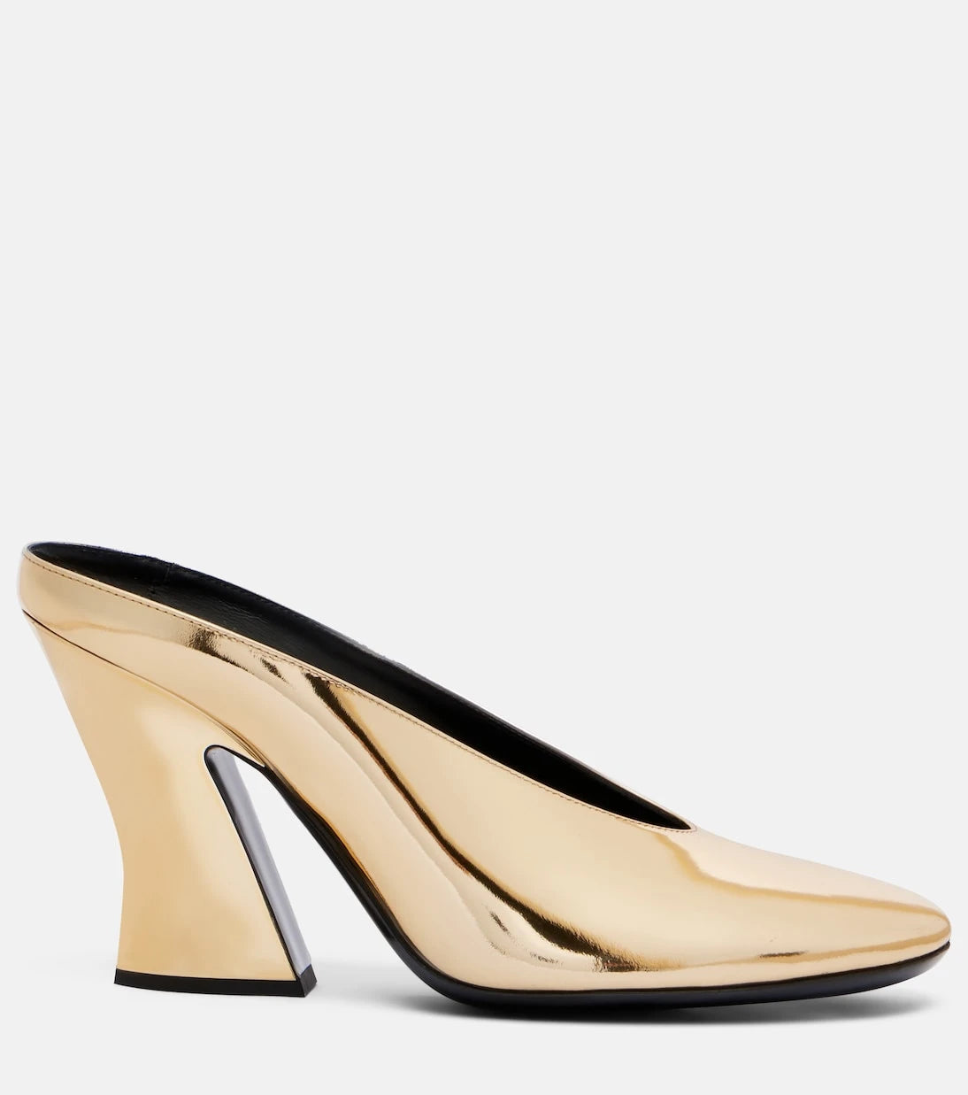 Givenchy - Sculpted 95 mirrored leather mules