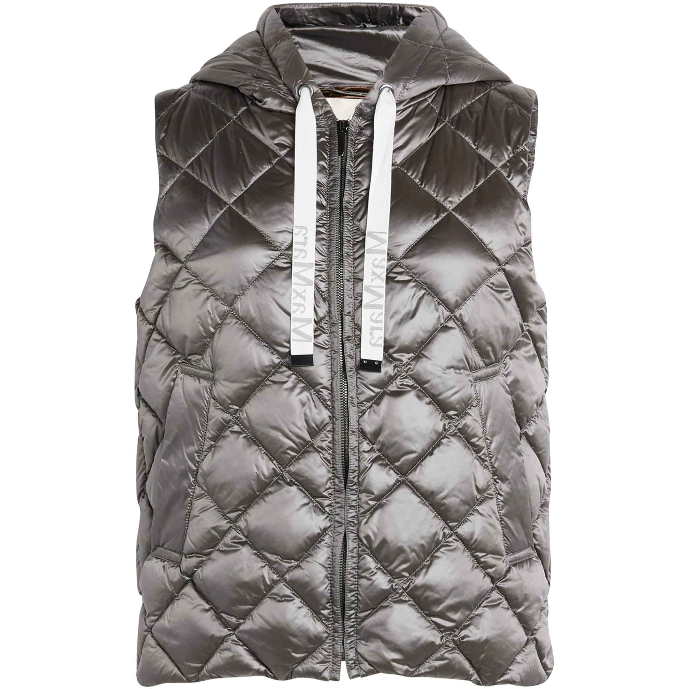Grey Quilted Canvas Gilet