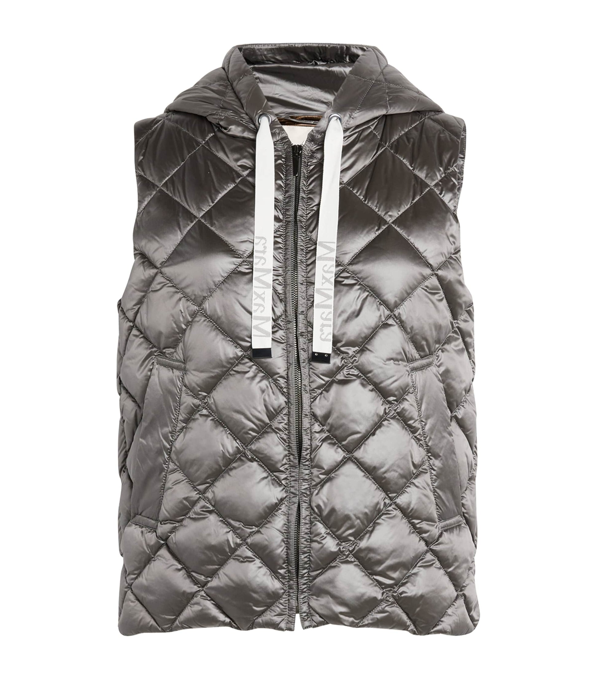 Grey Quilted Canvas Gilet
