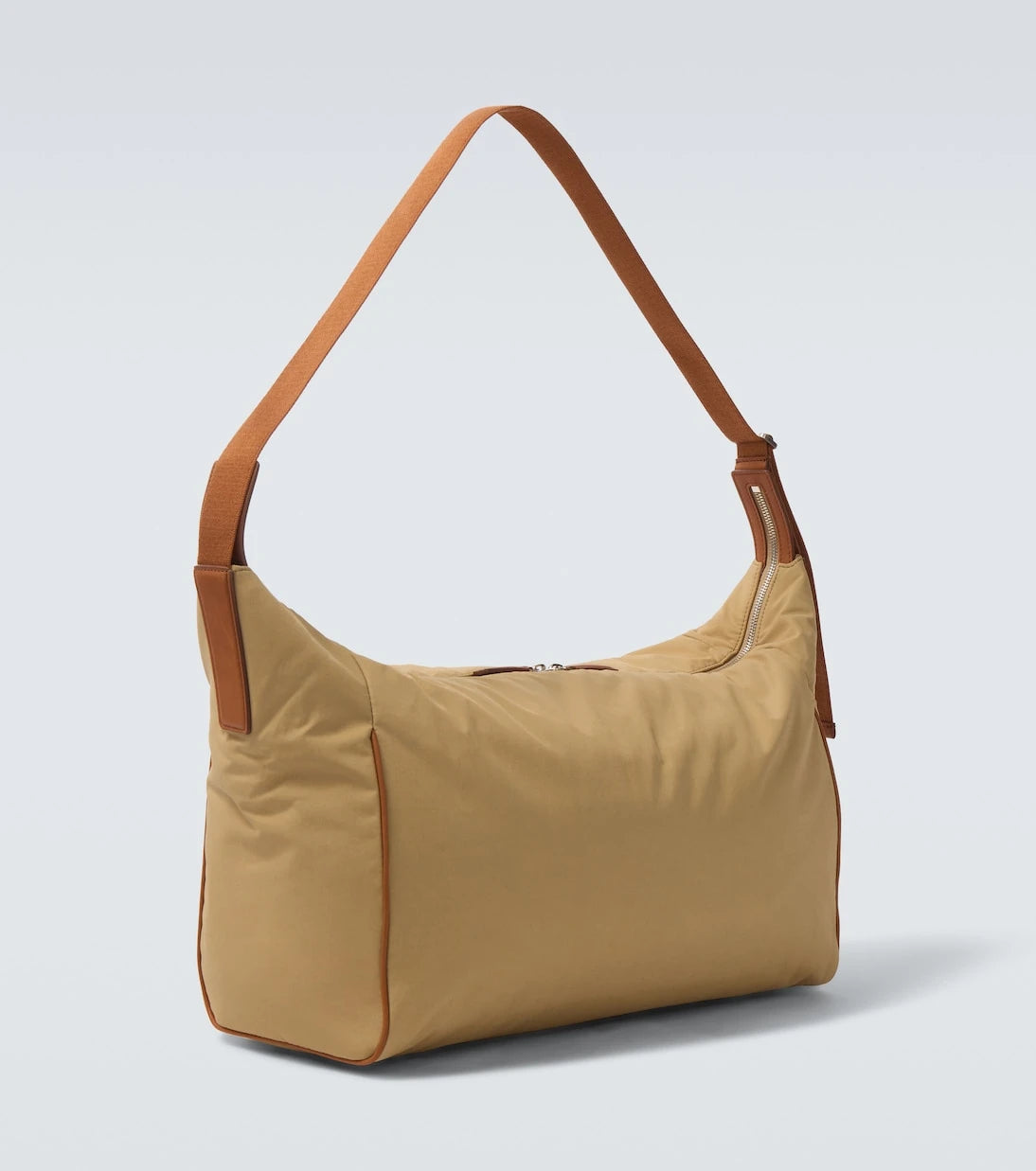 The Row - Logan E/W leather-trimmed crossbody bag