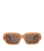 LOEWE Brown Acetate Rectangular Slim Sunglasses