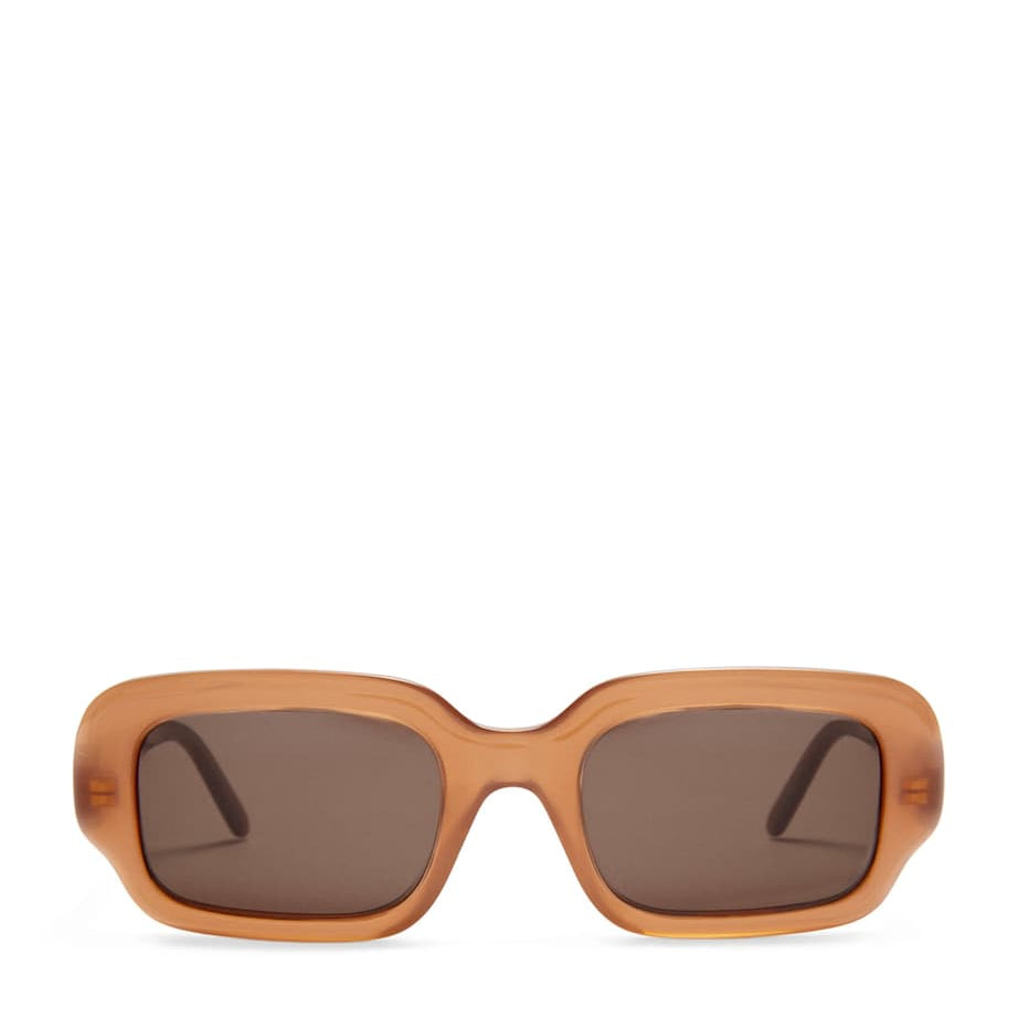 LOEWE Brown Acetate Rectangular Slim Sunglasses